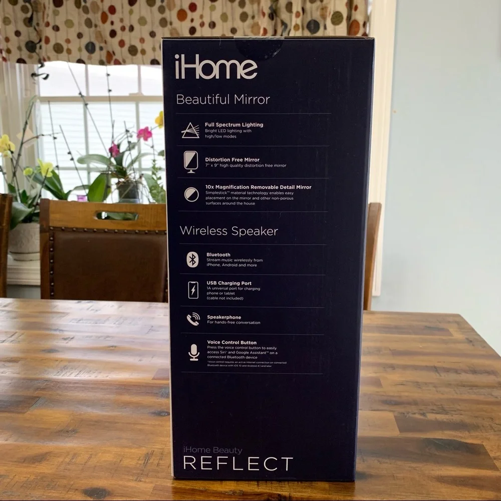 NIB iHome Reflect Vanity Mirror Bluetooth Speaker